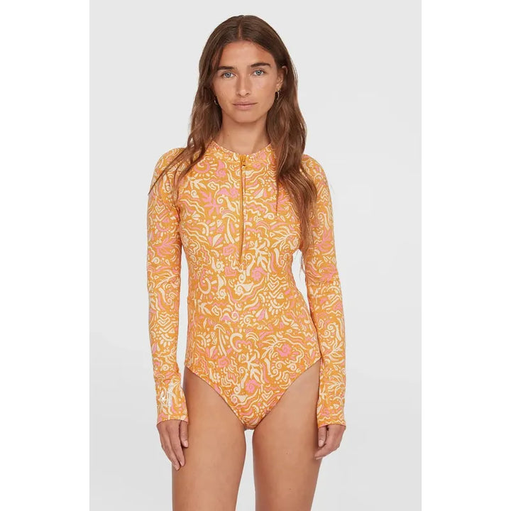 O'Neill Damen Surfsuit WOW LS Surf - orange abstract wave