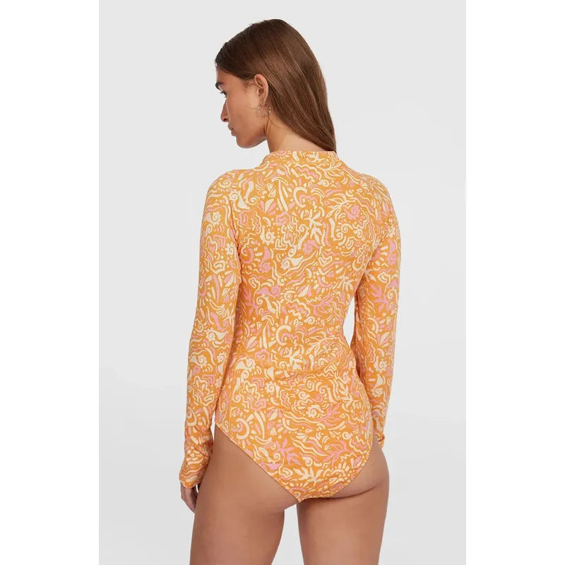 O'Neill Damen Surfsuit WOW LS Surf - orange abstract wave
