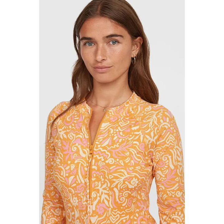 O'Neill Damen Surfsuit WOW LS Surf - orange abstract wave