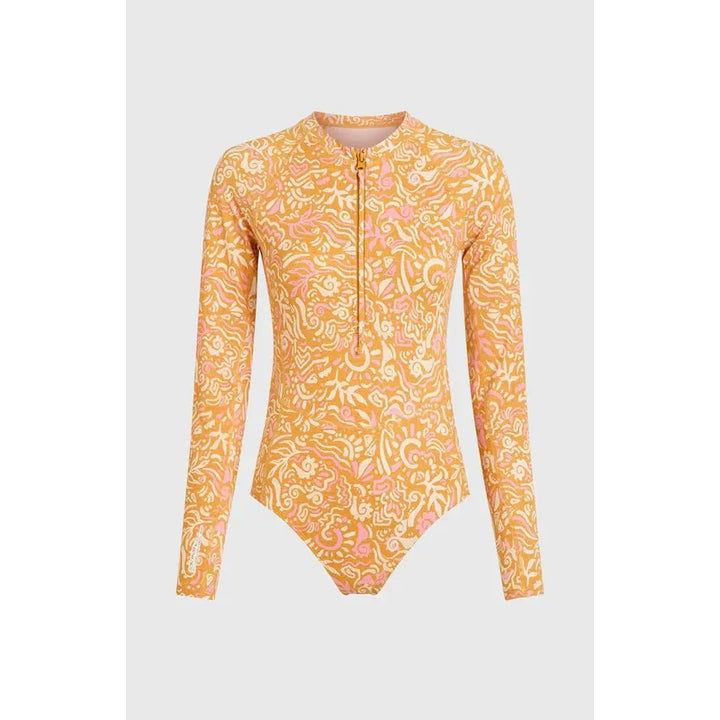 O'Neill Damen Surfsuit WOW LS Surf - orange abstract wave