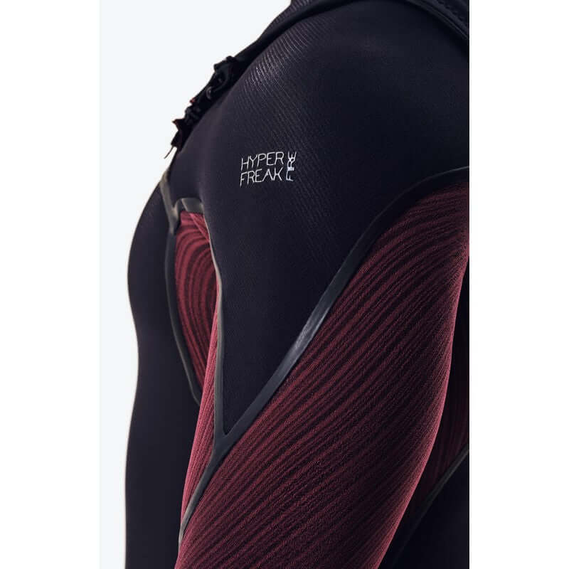 O'Neill Herren Neoprenanzug Hyperfreak Fire 3/2mm Chestzip - Black/Red