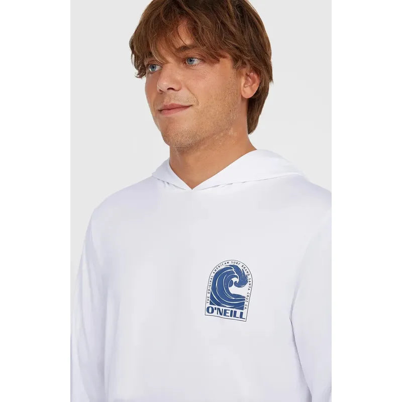 O'Neill Lycra Upf Hoodie Langarm - snow white