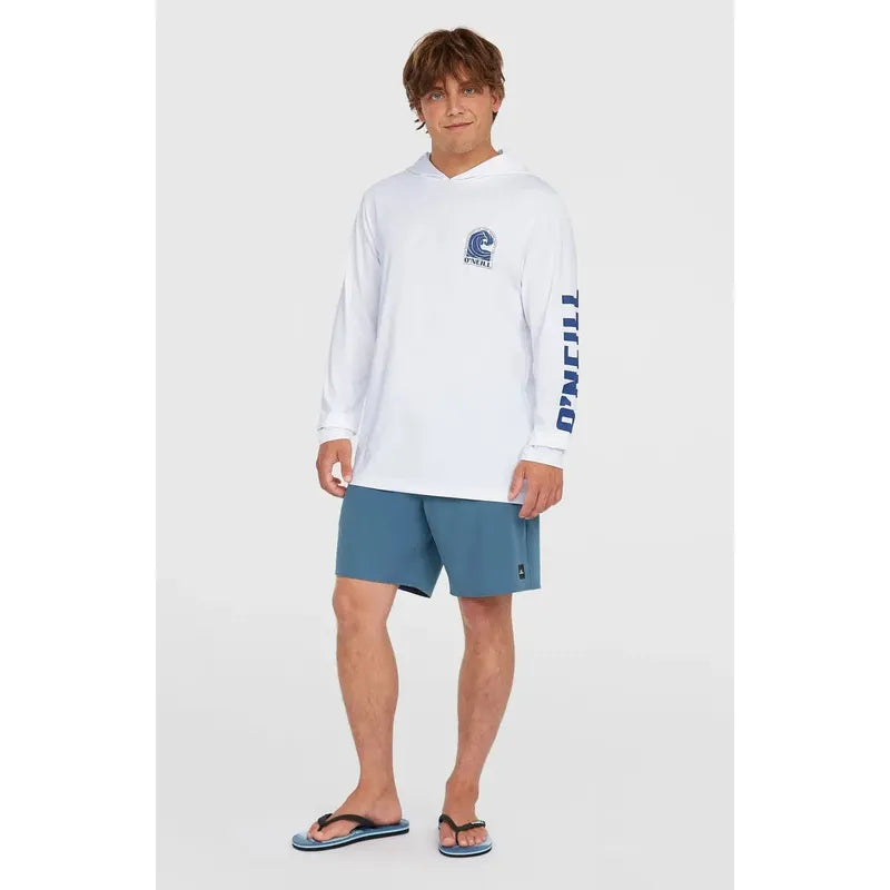 O'Neill Lycra Upf Hoodie Langarm - snow white