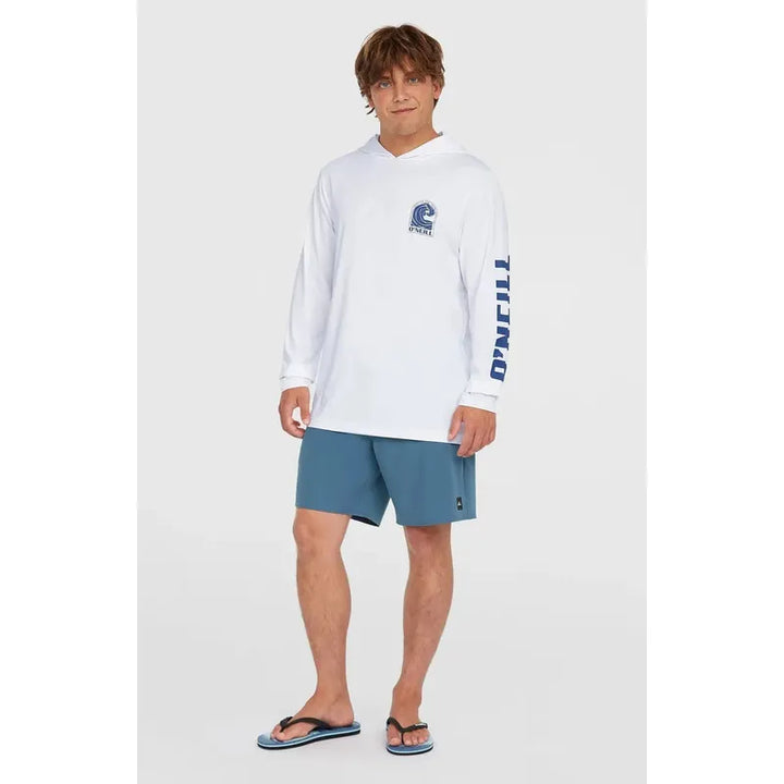 O'Neill Lycra Upf Hoodie Langarm - snow white