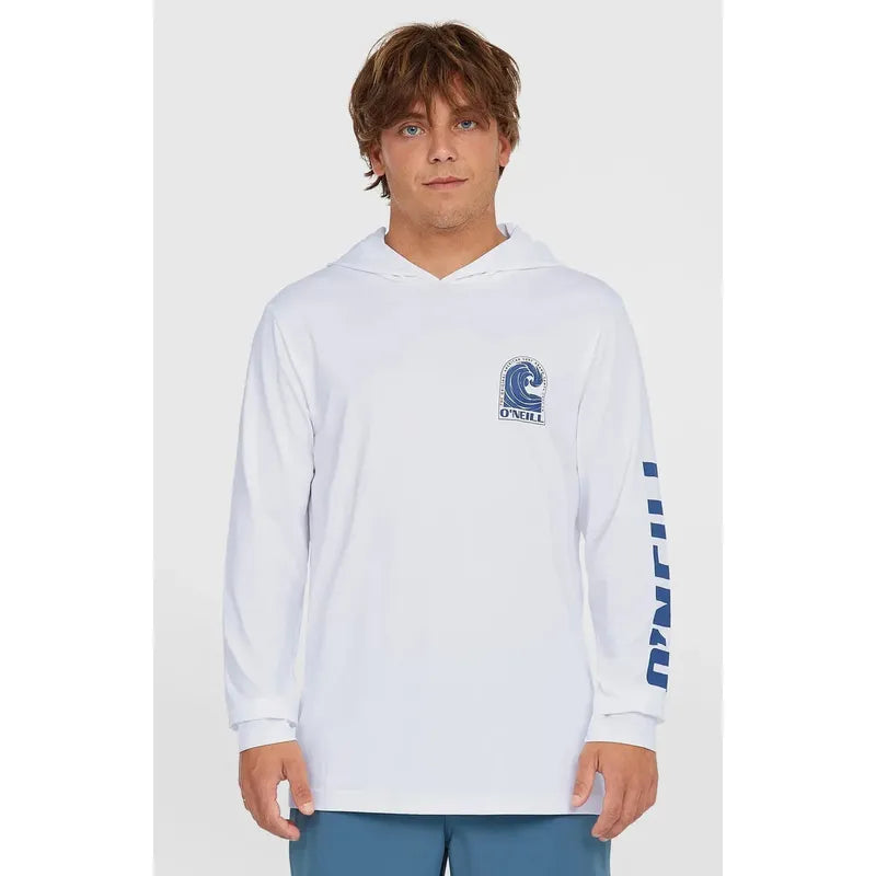 O'Neill Lycra Upf Hoodie Langarm - snow white