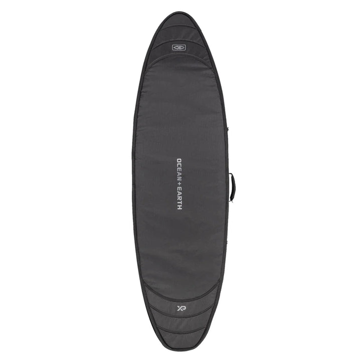 Ocean & Earth 6'4 Double Compact Hypa Shortboard Cover - black