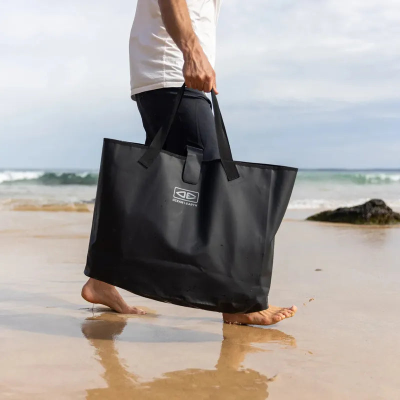 Ocean & Earth Waterproof Beach Tote Bag 80L - Black