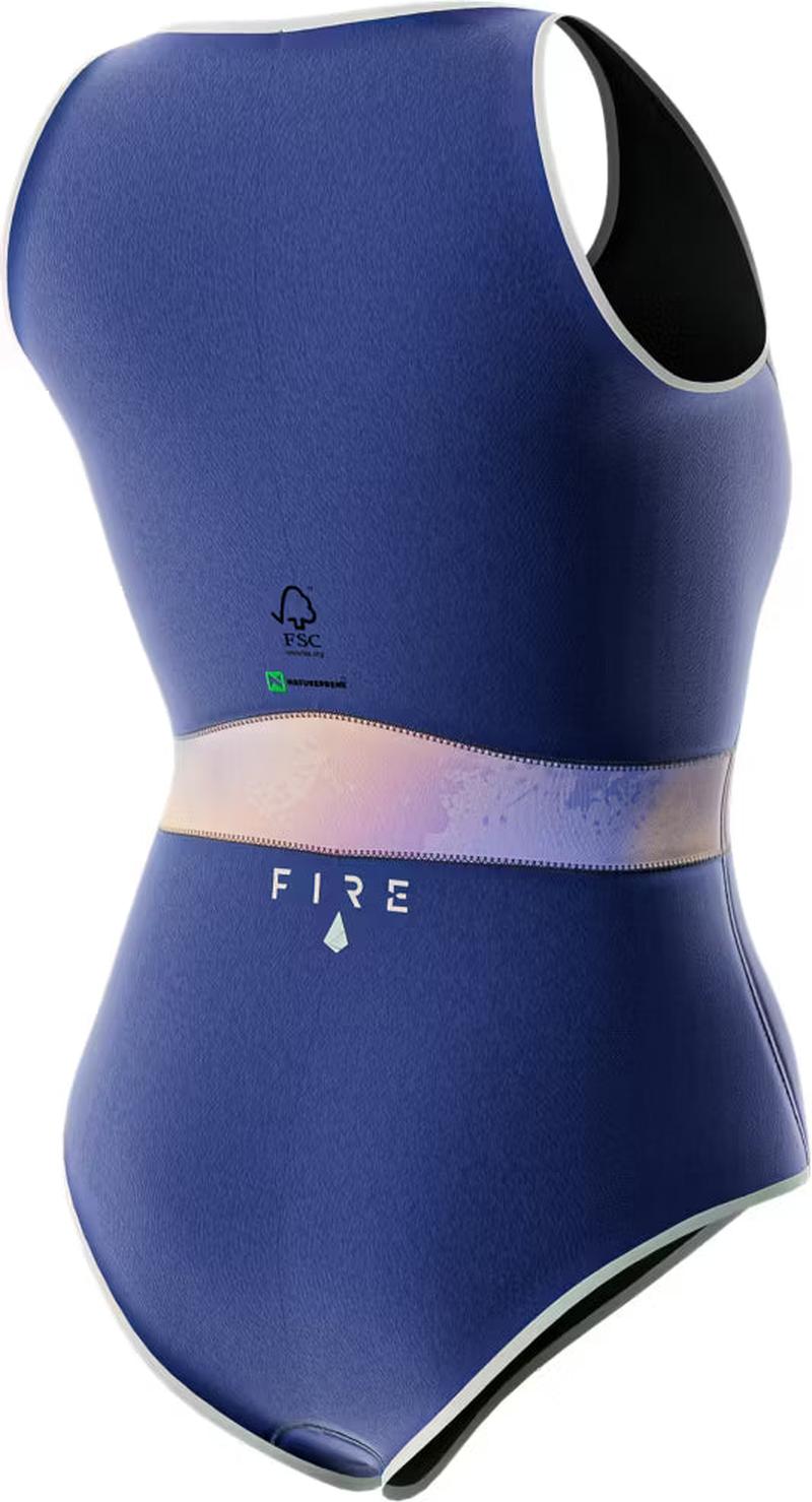 Prolimit Damen Shorty 2/2mm Fire Ärmellos Frontzip - Blue/Peach