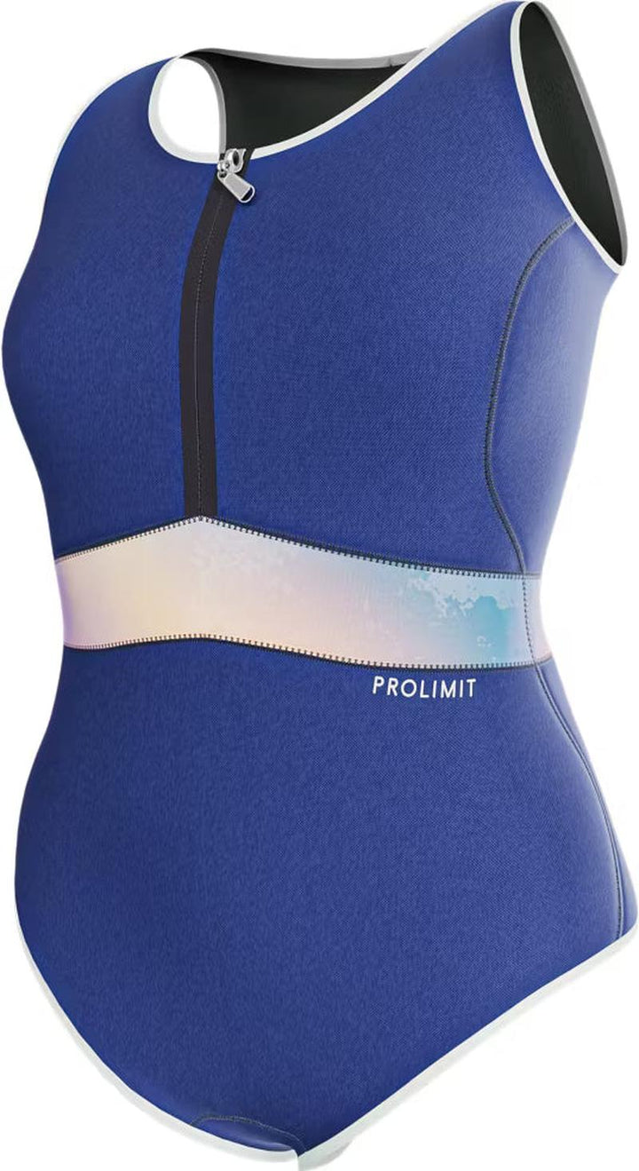 Prolimit Damen Shorty 2/2mm Fire Ärmellos Frontzip - Blue/Peach