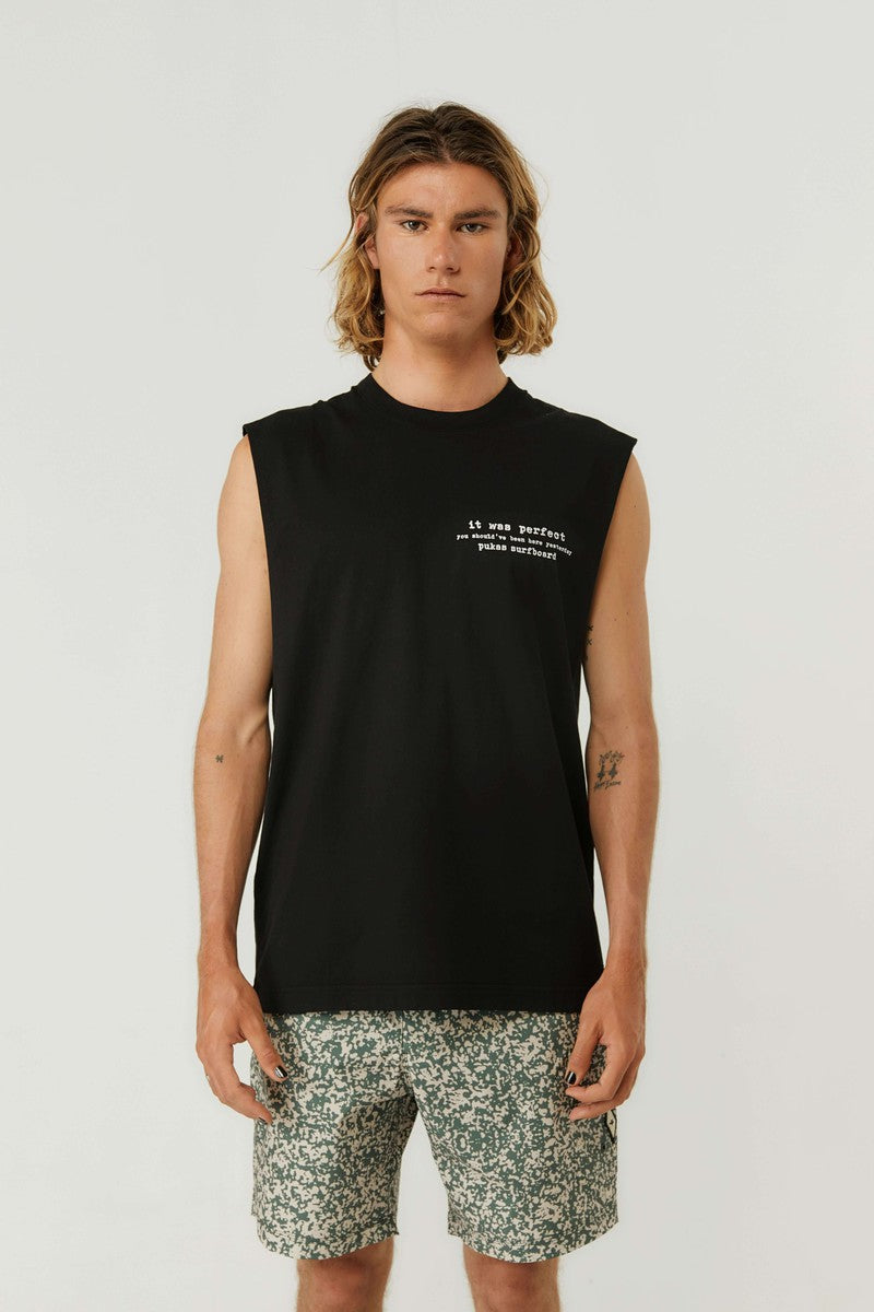 Pukas Herren Tanktop It was Perfect - Black