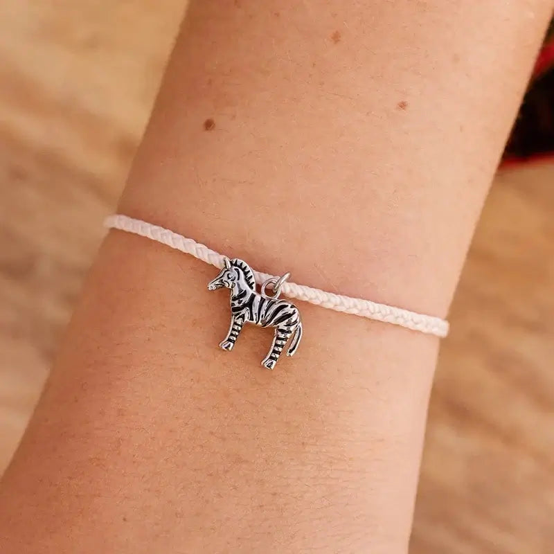 Puravida Armband Charm Charity Zebra - vanilla