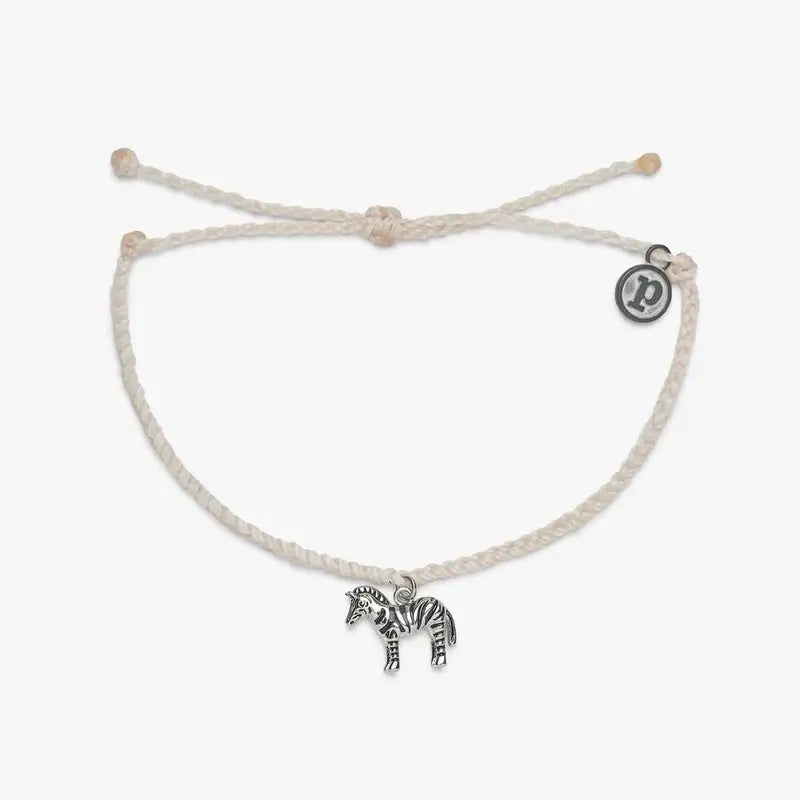 Puravida Armband Charm Charity Zebra - vanilla