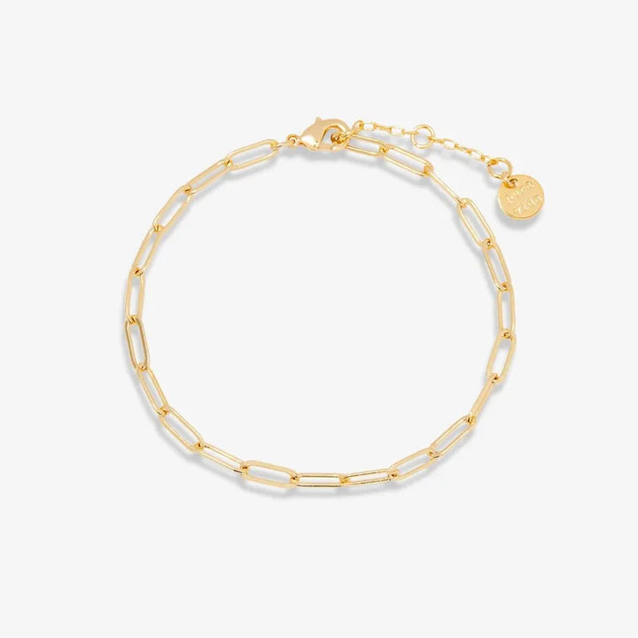 Puravida Armband Harper Paperclip Chain Charm - gold