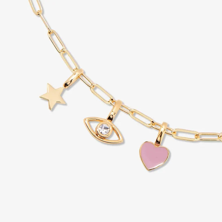 Puravida Armband Harper Paperclip Chain Charm - gold