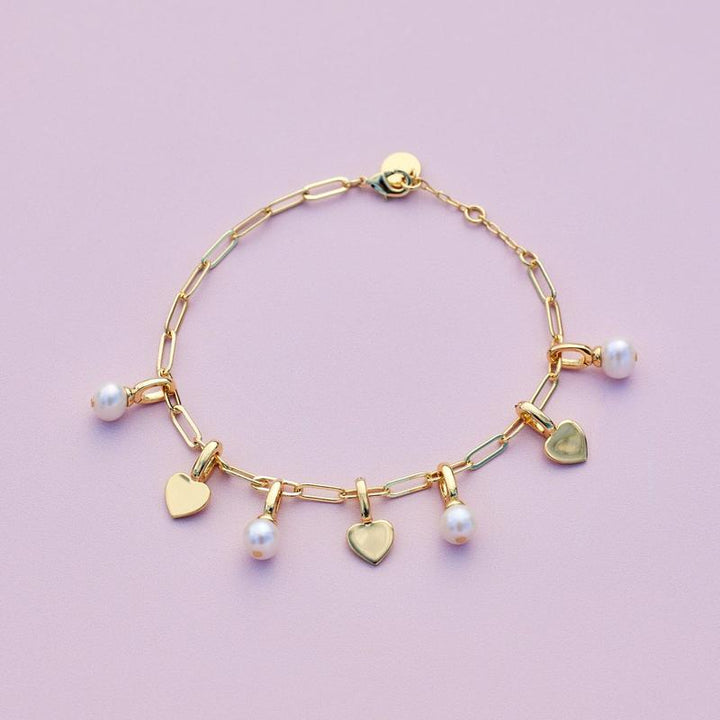 Puravida Armband Harper Paperclip Chain Charm - gold