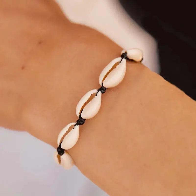 Puravida Armband Knotted Crowries - black