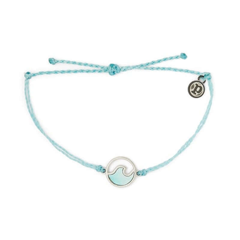 Puravida Armband Stone Wave Silber - crystal blue