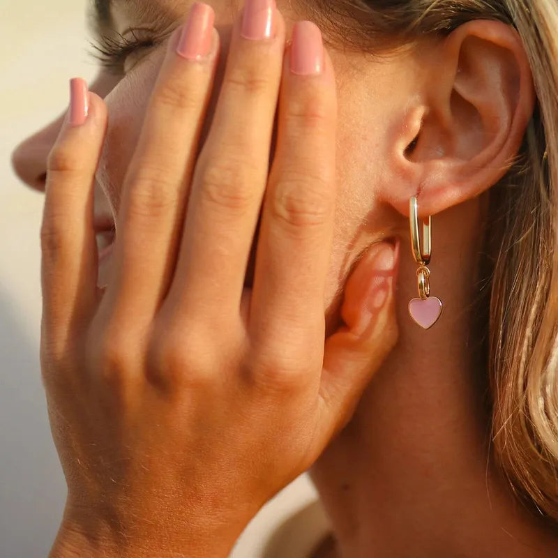 Puravida Charm Enamel Heart - gold