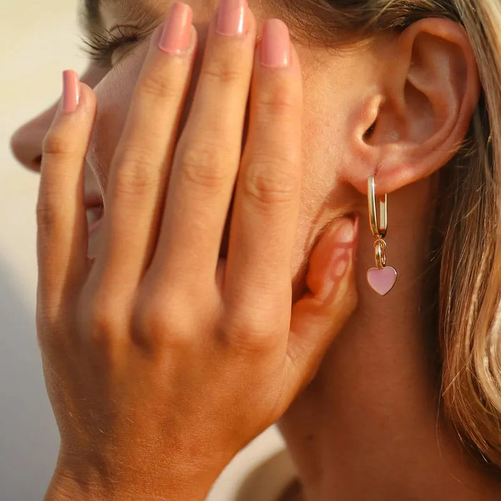 Puravida Charm Enamel Heart - gold