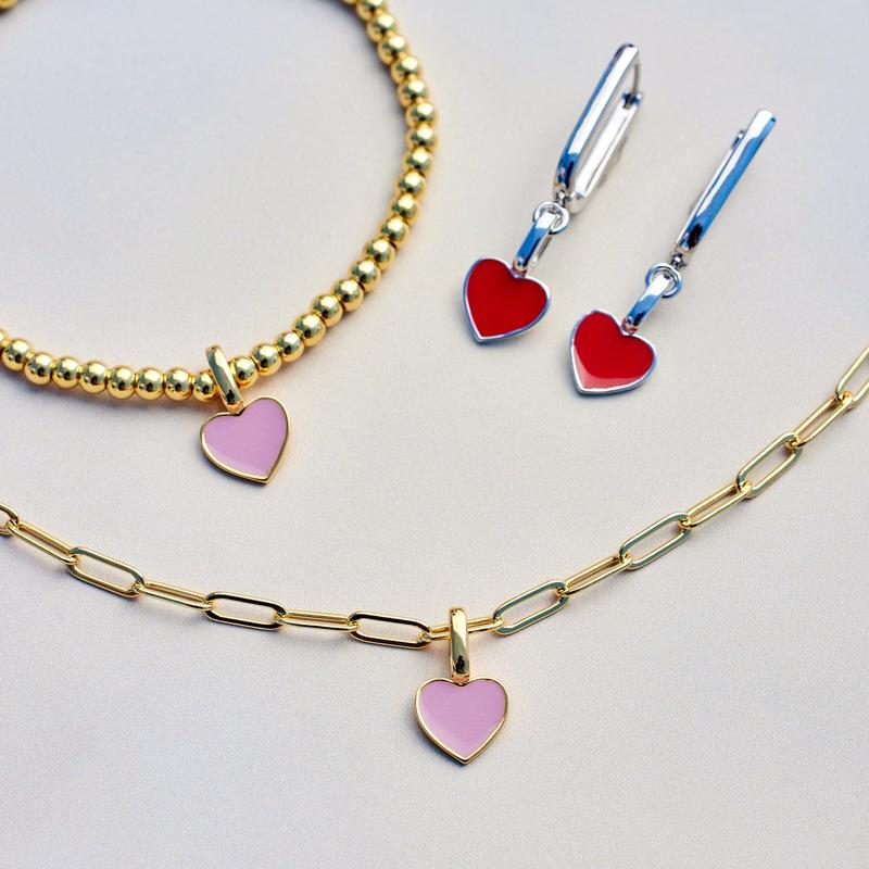 Puravida Charm Enamel Heart - gold