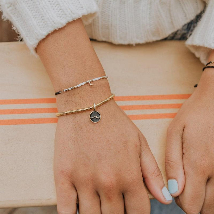 Puravida Charm Harper Enamel Wave - gold