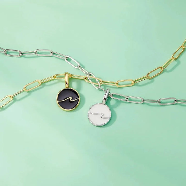 Puravida Charm Harper Enamel Wave - gold