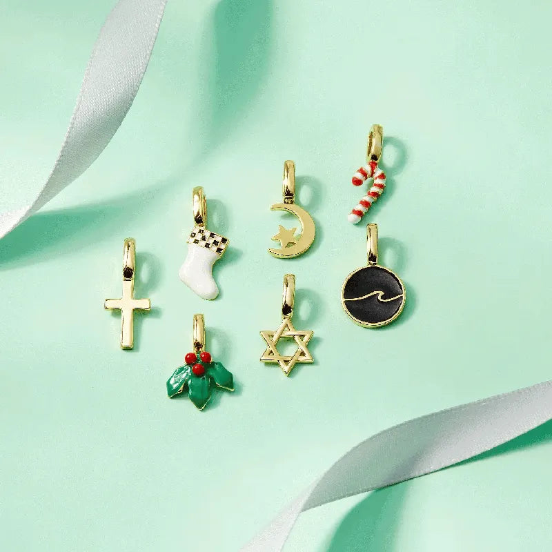 Puravida Charm Harper Enamel Wave - gold