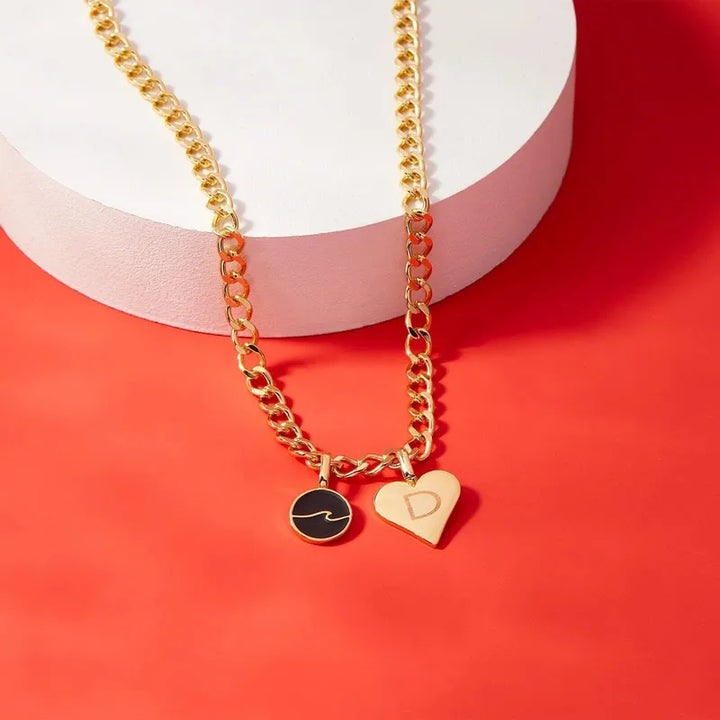 Puravida Charm Harper Enamel Wave - gold