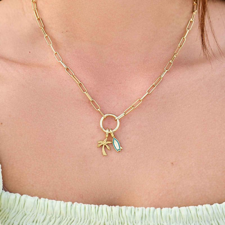 Puravida Charm Harper Palm Tree - gold