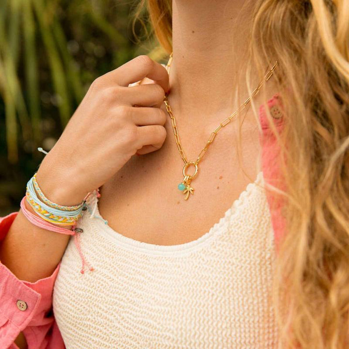 Puravida Charm Harper Palm Tree - gold