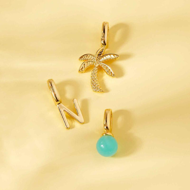 Puravida Charm Harper Palm Tree - gold