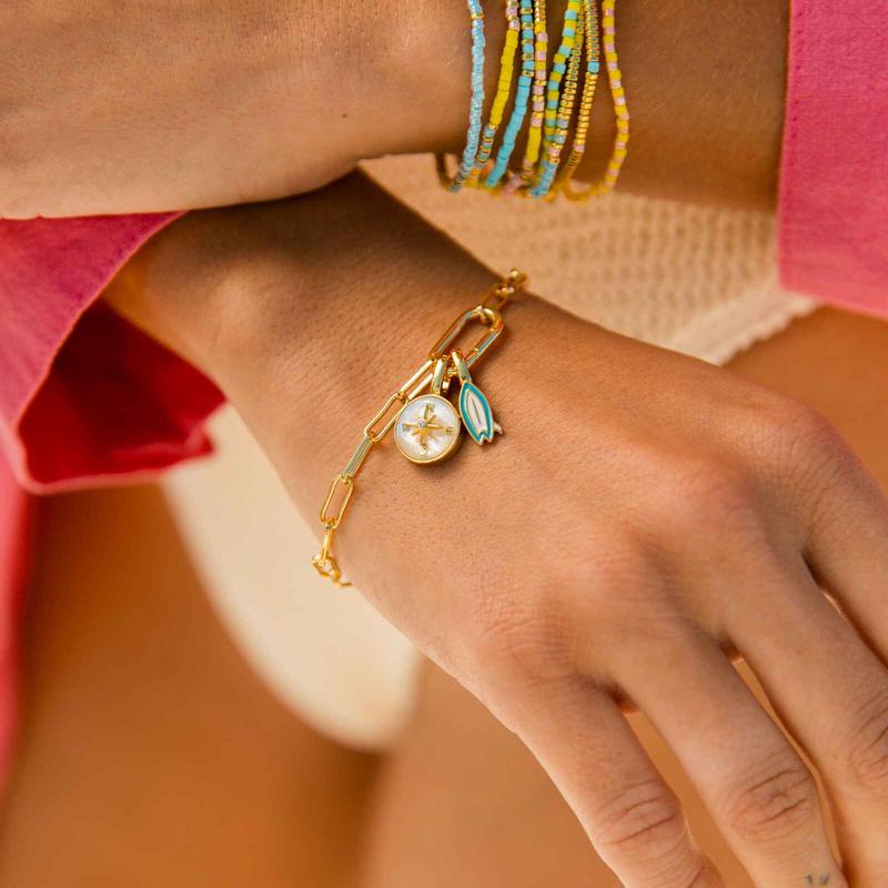 Puravida Charm Harper Surfboard - gold