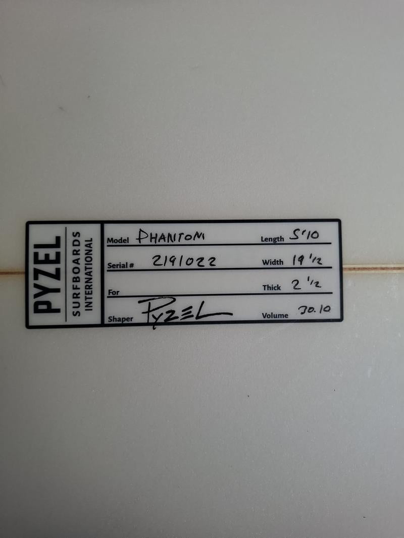 Pyzel Surfboard Phantom 5'10" 30.1L Futures (Occasion)