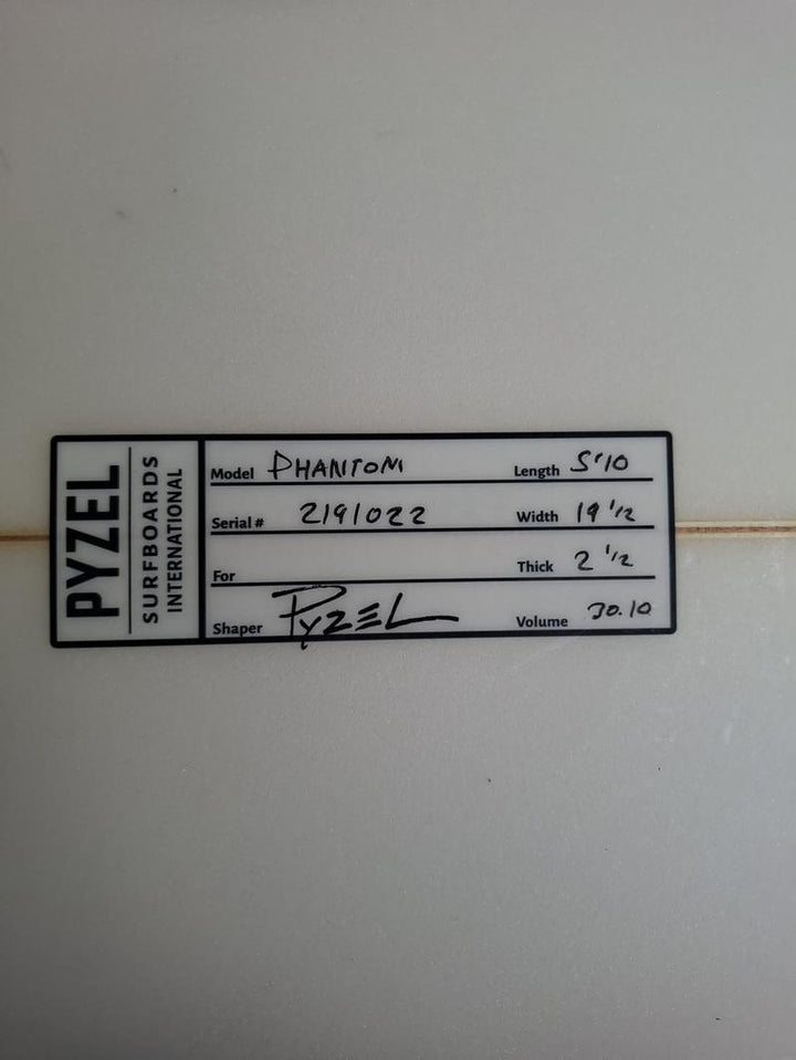 Pyzel Surfboard Phantom 5'10" 30.1L Futures (Occasion)