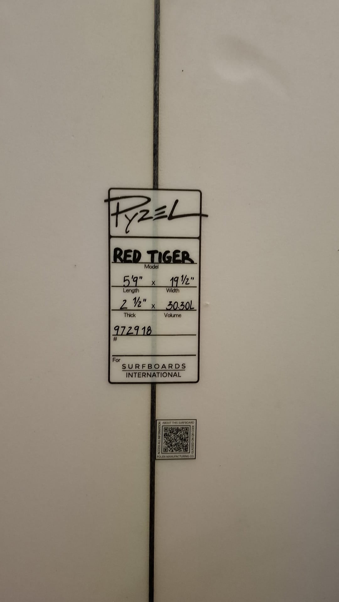 Pyzel Surfboard Red Tiger 5'9 - 30.3l (Occasion)