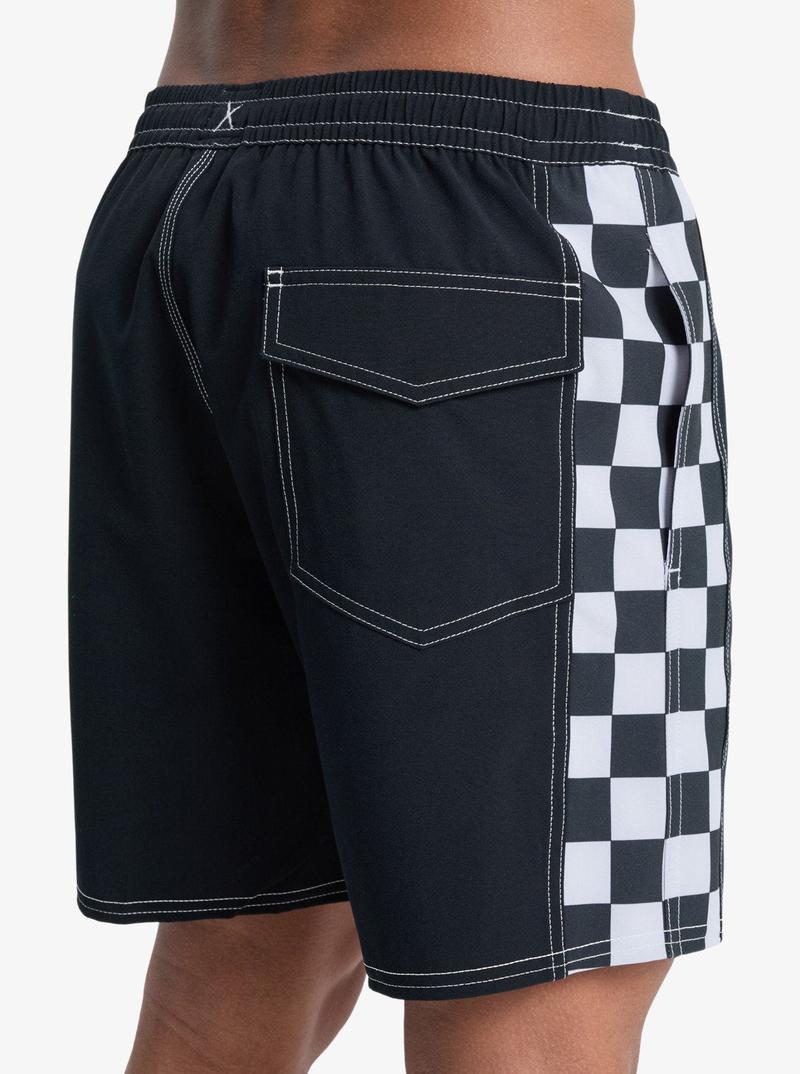 Quiksilver Herren Badehosen Arch Volley - schwarz/checkered