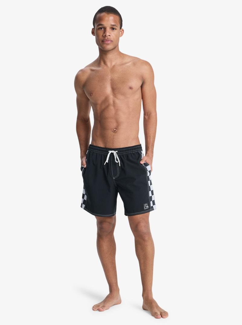 Quiksilver Herren Badehosen Arch Volley - schwarz/checkered