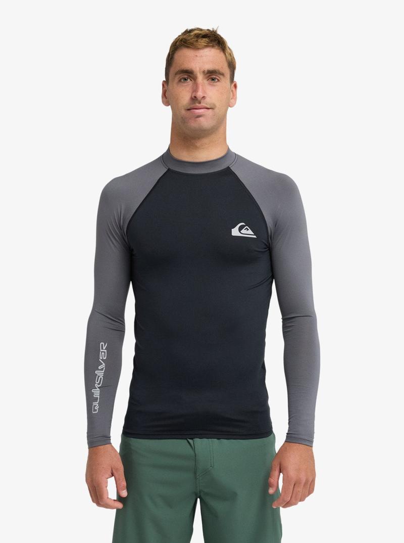 Quiksilver Herren Lycra Everyday Langarm - Black / Iron Gate