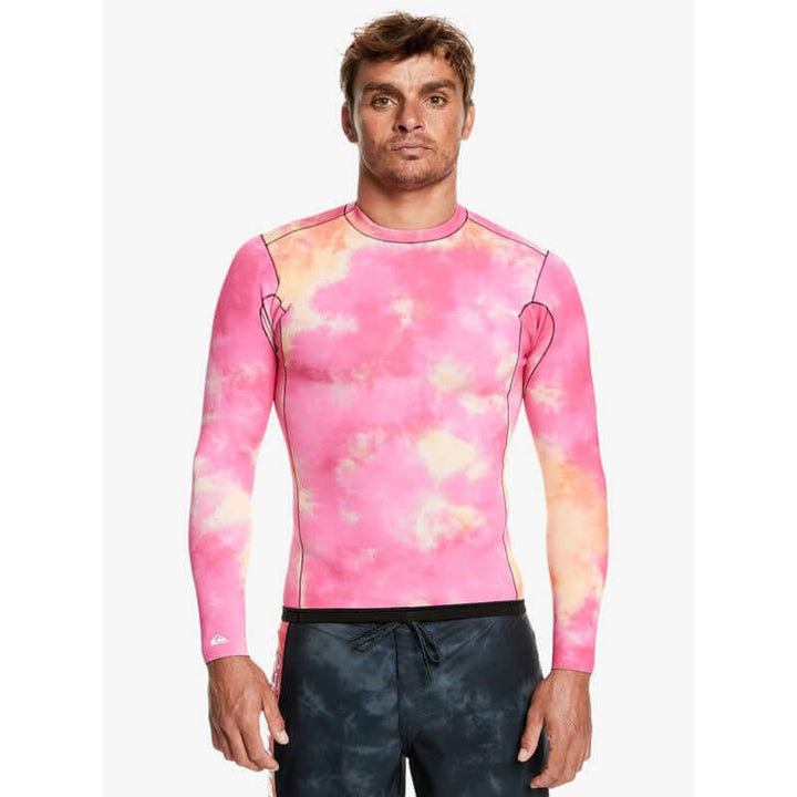 Quiksilver Herren Neopren Jacke 1.5mm Everyday Sessions - Black/Tie Dye Shocking Pink