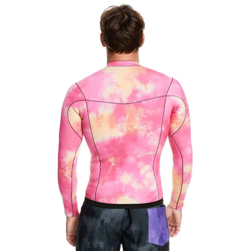 Quiksilver Herren Neopren Jacke 1.5mm Everyday Sessions - Black/Tie Dye Shocking Pink