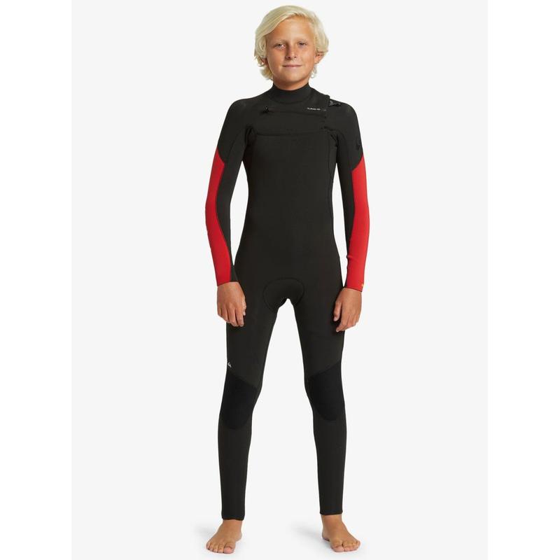 Quiksilver Kinder Neoprenanzug 3/2mm Chest Zip Everyday Sessions - High Risk Red