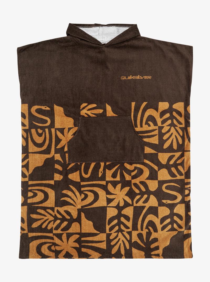 Quiksilver Poncho Hoody Towel - almond desert checker