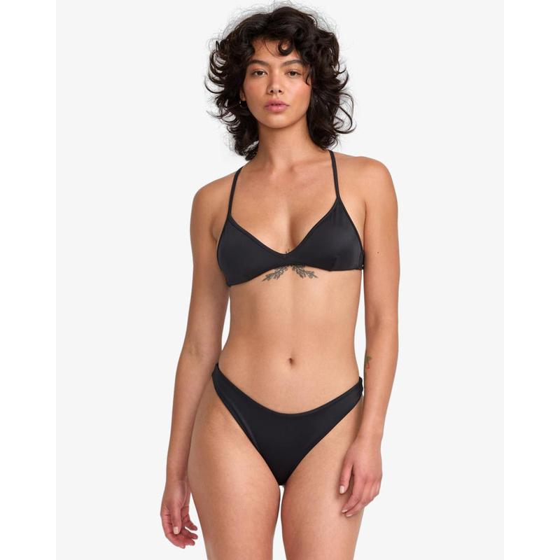 RVCA Bikini Bottom Solid Medium French - black