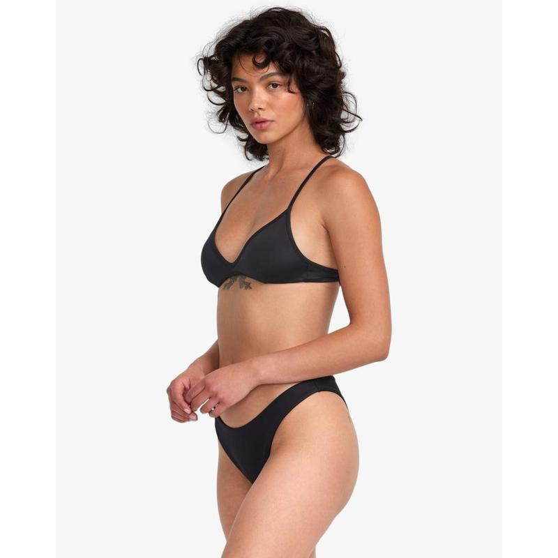 RVCA Bikini Bottom Solid Medium French - black