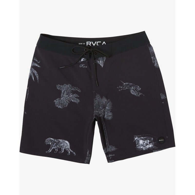 RVCA Herren Badehosen VA Pigment - Black / White