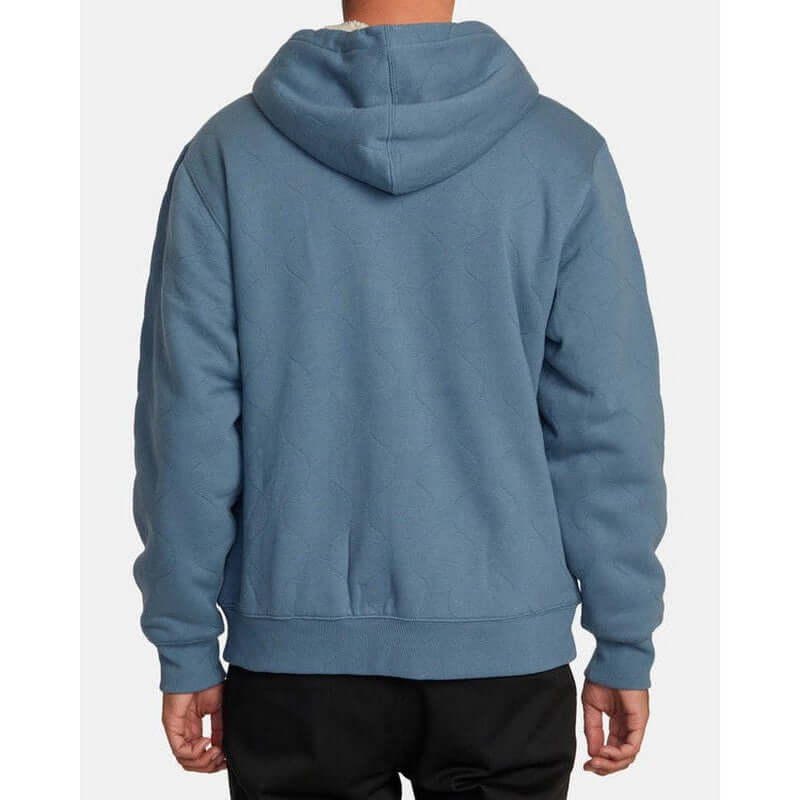 RVCA Herren Fleece Pullover mit Reißverschluss Arrow - Industrial Blue