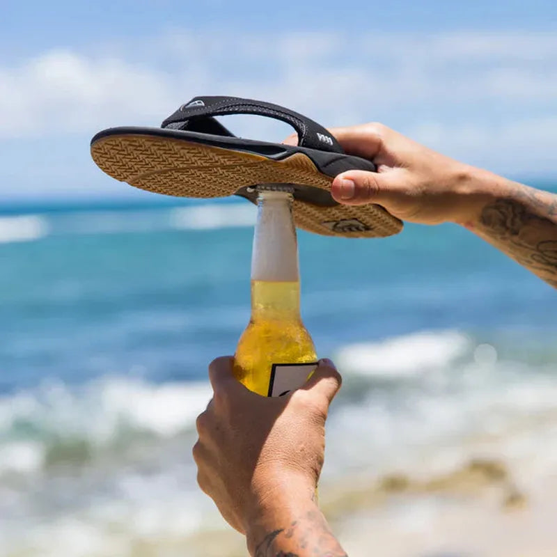 Reef Herren Flip Flop Fanning - black/silver