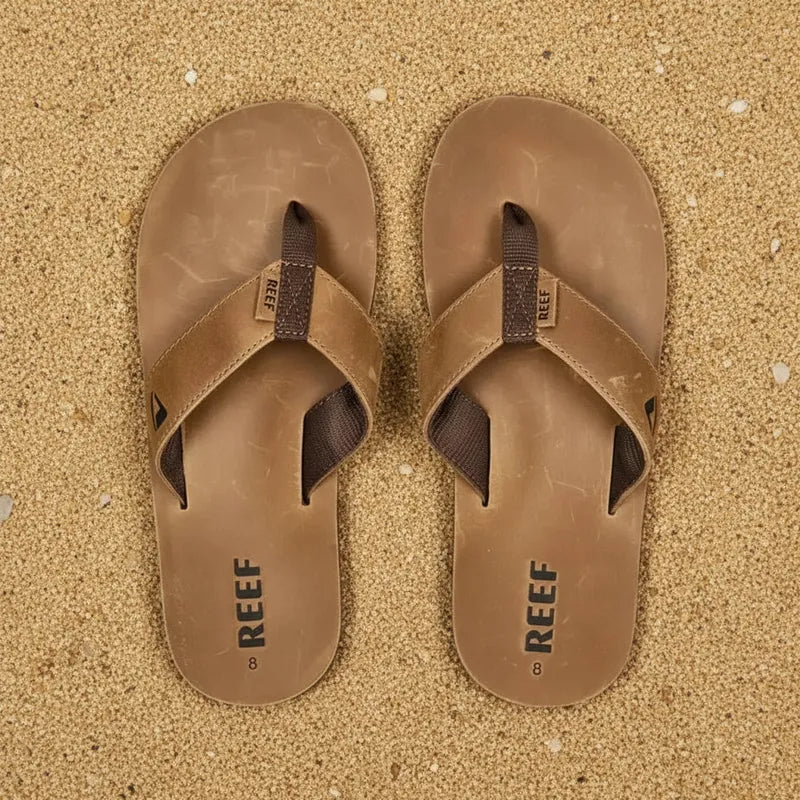 Reef Herren Flip Flop Leather Smoothy - bronze brown