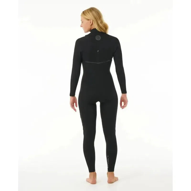 Rip Curl Damen E Bomb 3/2mm, Chestzip Neoprenanzug - black
