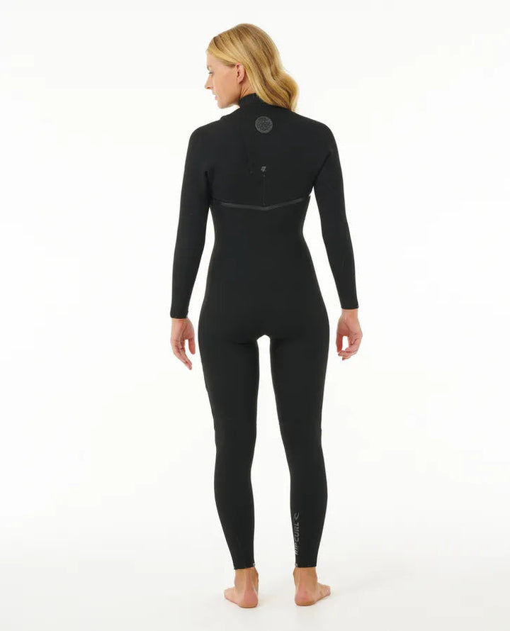 Rip Curl Damen E Bomb 3/2mm, Chestzip Neoprenanzug - black